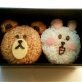 うさっこ☆'s cooksnap of when they made キャラ弁☆ＬＩＮＥ　ブラウン&コニー.