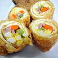 とーみママ's cooksnap of when they made 油揚げの*花畑ロール*.