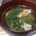 minhee42's cooksnap of when they made ほうれん草とベーコンの味噌汁♪.