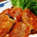 miemeow's cooksnap of when they made とろりんなすとチーズの豚肉巻き.