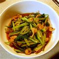 こうまさmam's cooksnap of when they made 鶏皮＆小松菜のにんにく炒め☆.