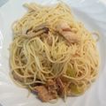 ｍａｙｕｐｏｎ's cooksnap of when they made 鮭ときのこのガーリックバター醤油パスタ.