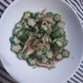 ∞くぅ∞'s cooksnap of when they made みょうがとオクラの和え物.