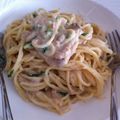 さくらックマ's cooksnap of when they made ツナとネギの豆乳カルボナーラ.