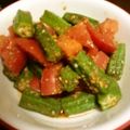 サトモユリア's cooksnap of when they made 夏にぴったり！トマトとオクラの胡麻和え.