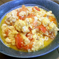 碧ぃ苺's cooksnap of when they made イカの塩辛とトマトの卵とじ.