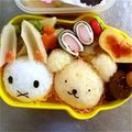 ミュウリン's cooksnap of when they made ミッフィーのクマさん♡キャラ弁おかず.