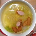 ミドりん's cooksnap of when they made 忙しい朝に♪レタスとウィンナーのスープ.