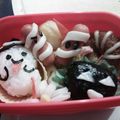 マナとミナ's cooksnap of when they made キャラ弁＊ハンバーグでドーナッツ弁当＊.