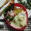 ８児のママきよっぺ's cooksnap of when they made 簡単☆魚肉ソーセージでうさぎ＊キャラ弁.