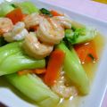mikkusan's cooksnap of when they made 青梗菜と海老のあっさり炒め煮.