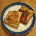mayu_fu's cooksnap of when they made 油揚げのニラキムチーズはさみ焼き.