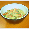 pｉchan's cooksnap of when they made ちくわとキュウリのわさびマヨサラダ.
