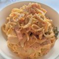 ちょちょこ✫'s cooksnap of when they made ハマる*キムチとベーコンのクリームパスタ.