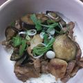 諒RYO君ママ's cooksnap of when they made １０分で♫豚肉と茄子のカレー照り焼き丼.