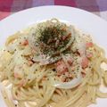 yacoch02's cooksnap of when they made *濃厚＊鮭のクリームパスタ＊.