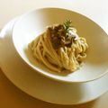 桜の色's cooksnap of when they made 揚げごぼう＆蓮根きのこ豆乳クリームパスタ.