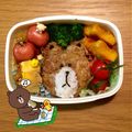 ricarion's cooksnap of when they made キャラ弁☆簡単♪LINEのブラウン.
