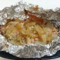 ちゃちゃぴんたろう's cooksnap of when they made 鮭のホイル蒸し☆味噌バター味.