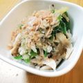 ぷりすけ's cooksnap of when they made さっぱり茄子とホウレンソウとササミあえ！.