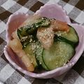 くみちょ～～'s cooksnap of when they made えびときゅうりの中華酢の物.