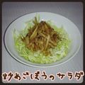 見習い主婦haru's cooksnap of when they made 炒めごぼうのサラダ.