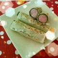 Clazzicafe's cooksnap of when they made お弁当(ウインナーの紫蘇春巻き風).