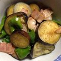 mihonakari's cooksnap of when they made ナスとピーマンとベーコンの甘辛炒め.