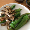 うにあずき's cooksnap of when they made 小さな野菜☆万願寺唐辛子しと舞茸の網焼き.