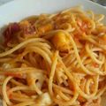 鈴木ぶち's cooksnap of when they made さつまいもの秋色トマトソースパスタ.