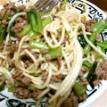 フットサ's cooksnap of when they made ちゃちゃっと！小松菜とひき肉の和風スパ.