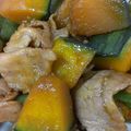 ななめぐみるく's cooksnap of when they made 豚とカボチャ　スタミナ照り焼き.