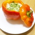 杏ビー's cooksnap of when they made 作業時間５分！パプリカのひき肉詰め.