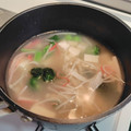 花音's cooksnap of when they made ☆豆腐とカニカマとえのきのスープ☆.