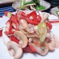 ｸﾏﾘｴ's cooksnap of when they made イカとネギとマッシュルームの炒め物.