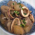 うさぴこさん's cooksnap of when they made 味付はお味噌だけ！いかと大根と里芋の煮物.
