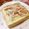 どれみ０８'s cooksnap of when they made -コク旨♥カニカマ照焼トースト♡-.