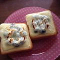 nontan1225's cooksnap of when they made 黒豆×チーズ×スキムミルクのトースト.