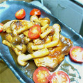 あきのりえ's cooksnap of when they made ぶりの生姜焼き、しめじ・トマト添え.