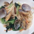 ∞くぅ∞'s cooksnap of when they made 小松菜とあさりのパスタ.