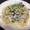 ムシゴヤシ's cooksnap of when they made しょうが香る茸たっぷり味噌クリームパスタ.
