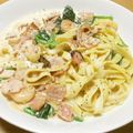 クリレポ♪'s cooksnap of when they made ほうれん草とベーコンのクリームパスタ.