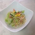 のんた＆きなこ's cooksnap of when they made ピエトロドレッシングでスパサラ☆★☆.