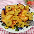 在宅勤務のおじさん's cooksnap of when they made とろける♡メープルバナナフレンチトースト.