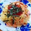 きゅーぴーきょろ子's cooksnap of when they made 簡単！鮭といくらの親子パスタ.
