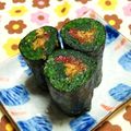 シャンプーハット's cooksnap of when they made お弁当に　ほうれん草梅海苔巻き.
