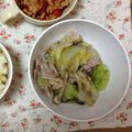 kmf2＊'s cooksnap of when they made 白菜･豚肉･しめじの重ね蒸し煮.