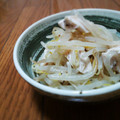 kitchenYUU's cooksnap of when they made 塩ささみともやしの油和え.