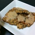 CHI〜CHAN's cooksnap of when they made 鶏ささみの白ごまフライ☆特製チーズソース.