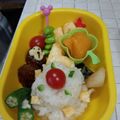 nikomi's cooksnap of when they made キャラ弁☆ケーキごはん弁当♪.